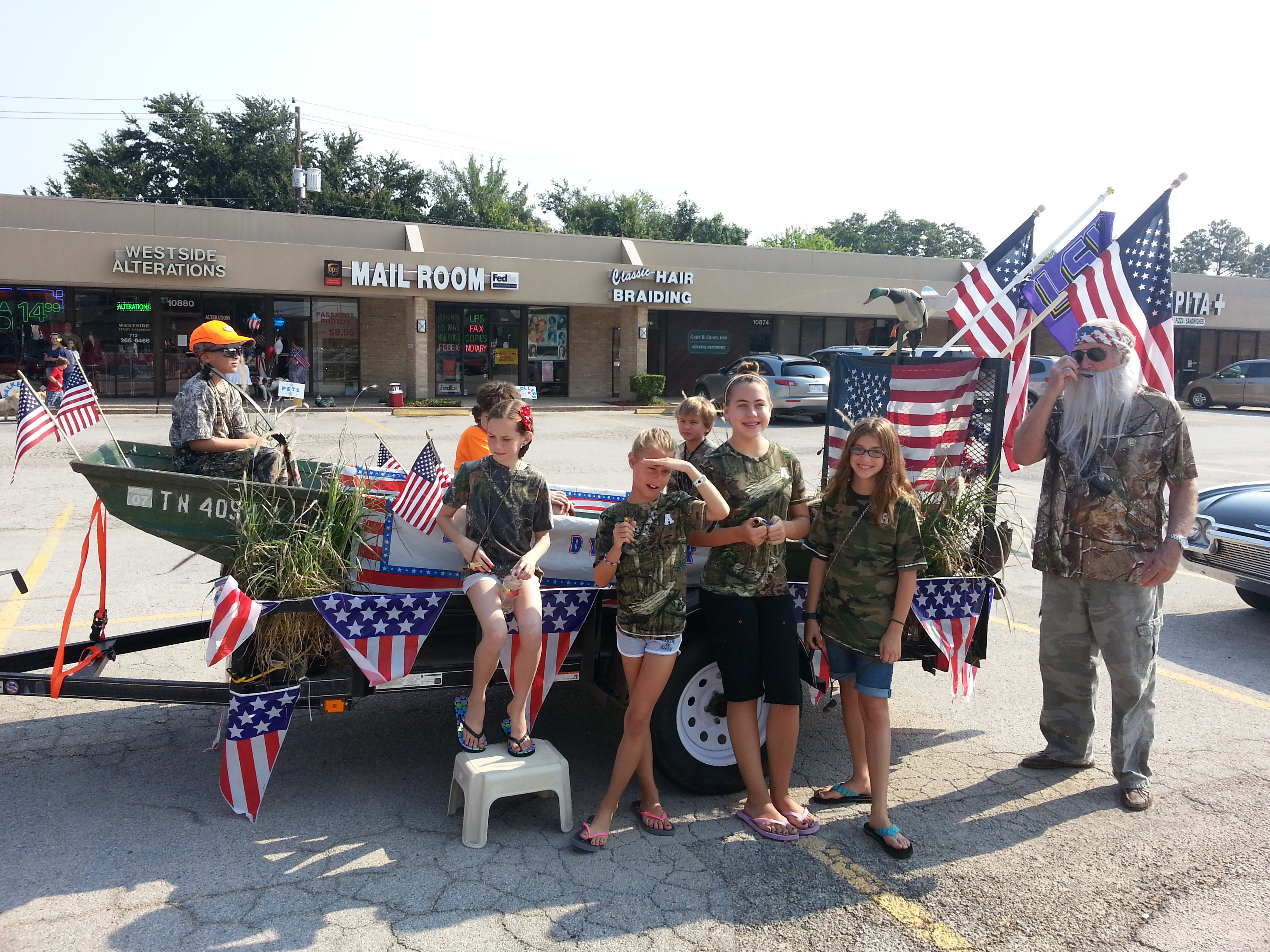 Posing with the Trailer